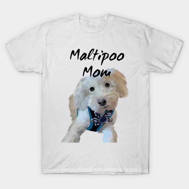 Maltipoo mom T-Shirt by byEstherReid